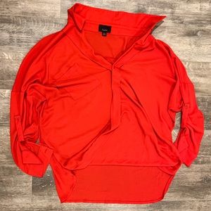 Vibrant Red Dress Up Blouse